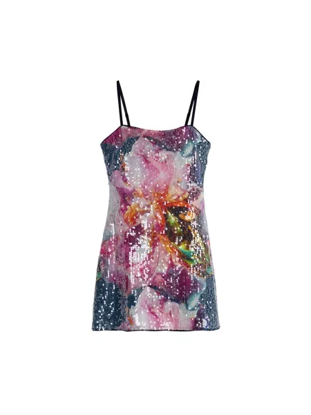 Desigual Rochie castaniu / portocaliu / roz roșu