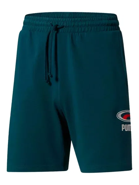 Pantaloni scurți Puma cu broderie albastru
