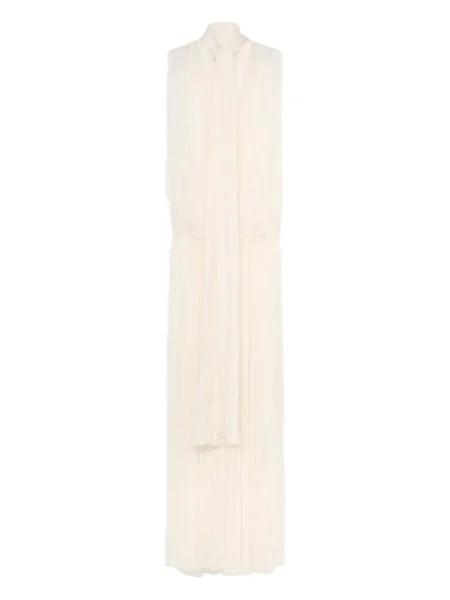 Rochie maxi Blumarine fără mâneci plisată de costum
