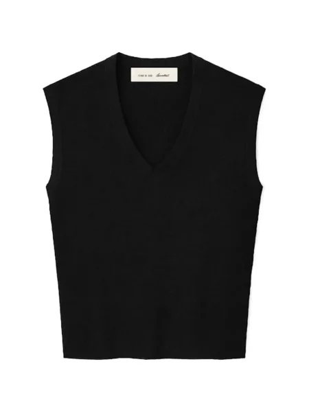 Pletené oříznuté tílko Fear Of God Essentials černé