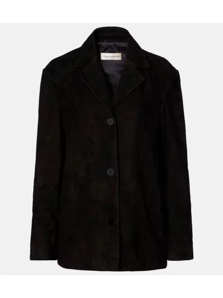 Blazer Nour Hammour iz semiša črna