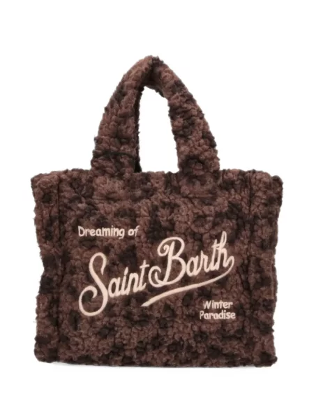 Ursuleț de pluș geantă Mc2 Saint Barth cu imagine cu model leopard maro