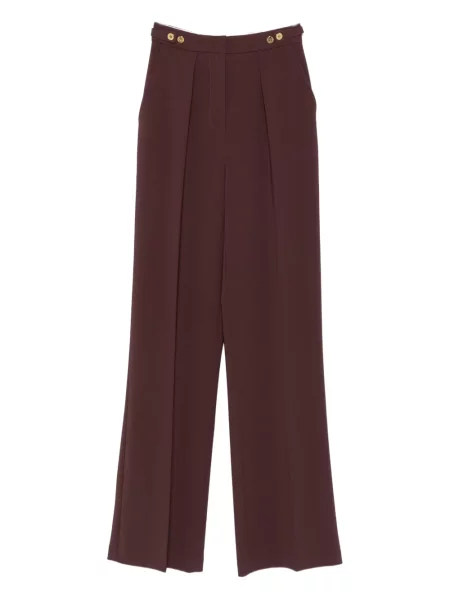Pantaloni Elisabetta Franchi plisate roșu