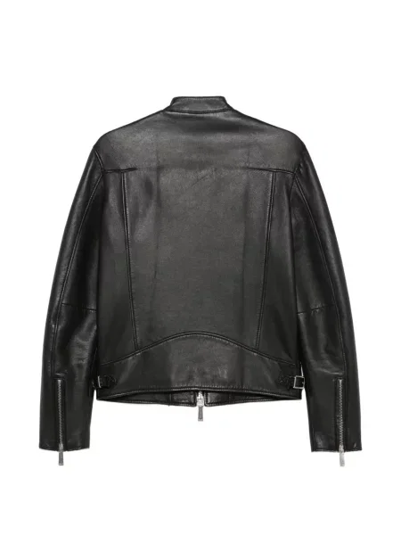 Gulerat geanta de piele Dsquared2 negru