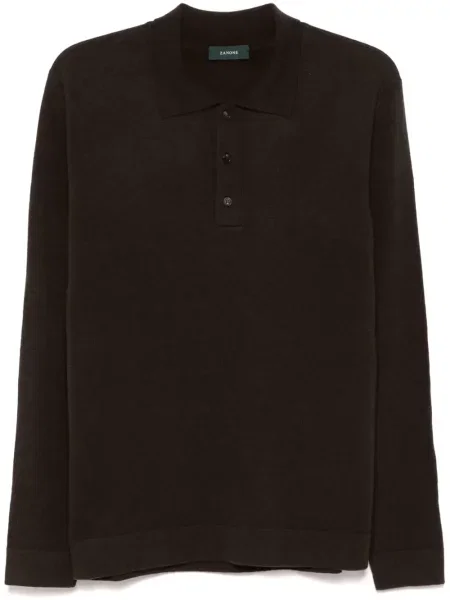 Polo Zanone tricotate maro