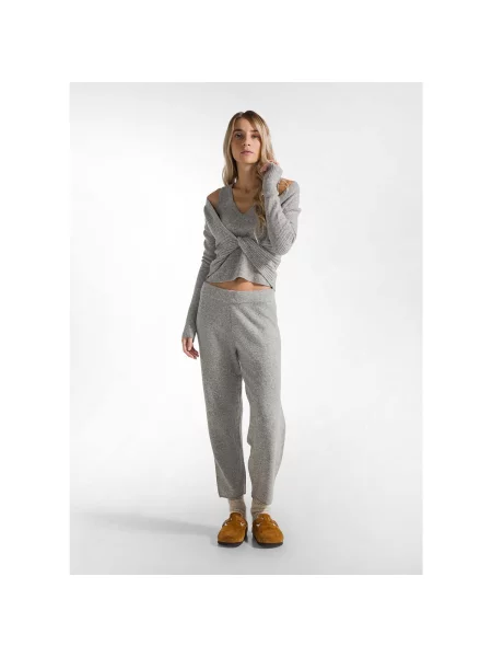 Pantaloni Deha tricotate gri