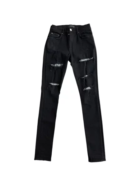 Blugi Amiri cu model zebră negru