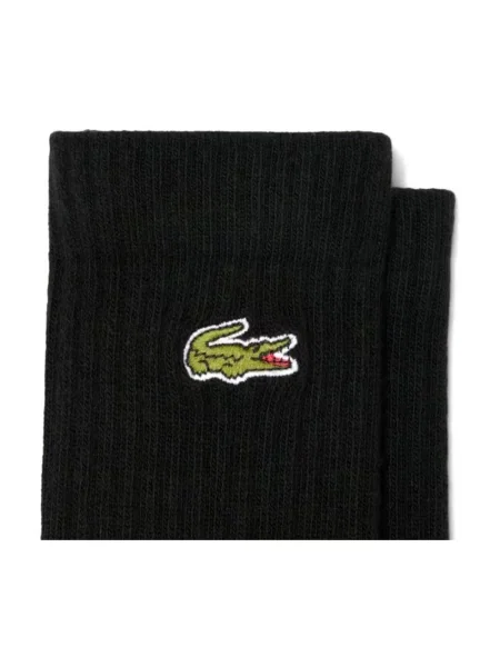 Skarpety Lacoste 3 pary black/black/black czarne