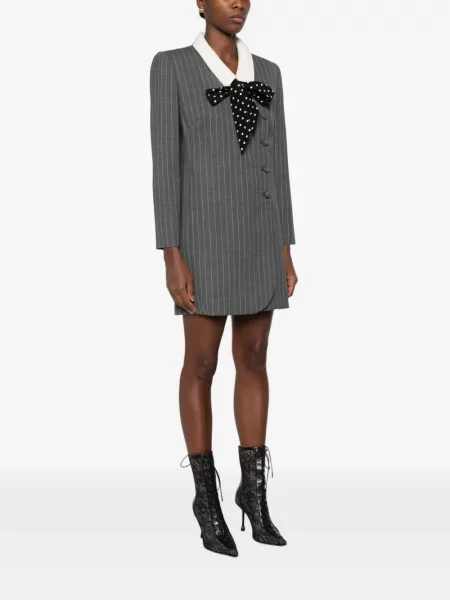 Rochie mini Valentino Garavani cu funde cu buline gri