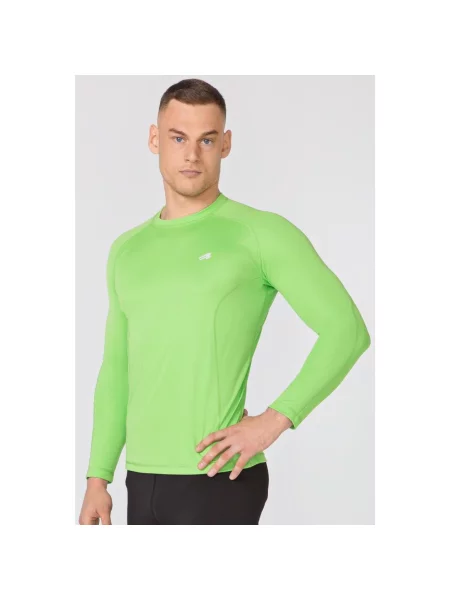 Koszulka termoaktywna z długim rękawem fitness Rough Radical Fury LS zielona