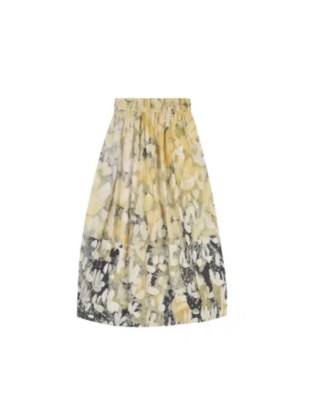 Wielobarwność spódnica midi Talking Walls do kolan w kształcie litery A