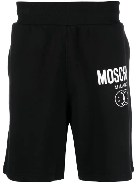 Pantaloni scurți Moschino cu imagine negru