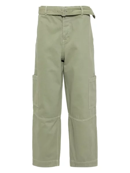 Cu centură pantaloni Maison Kitsune verde