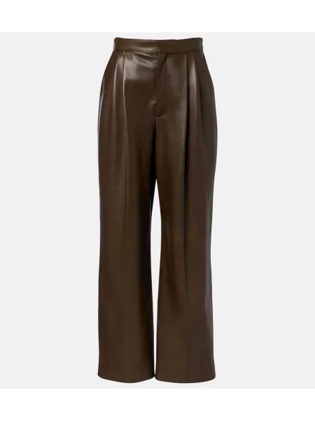 Pantaloni Bottega Veneta din piele verde
