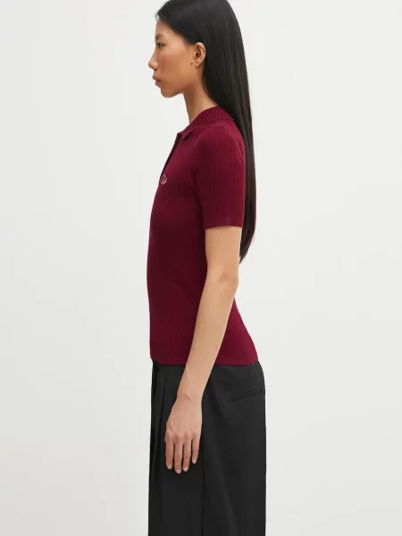 Maison Kitsuné Πουλόβερ με προσθήκη μαλλιού Baby Fox Fine Rib Wool