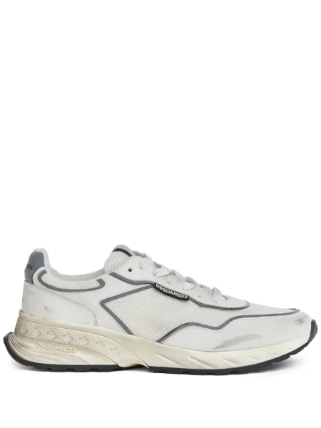 Sneakerși Dsquared2 cu șireturi din dantelă alb
