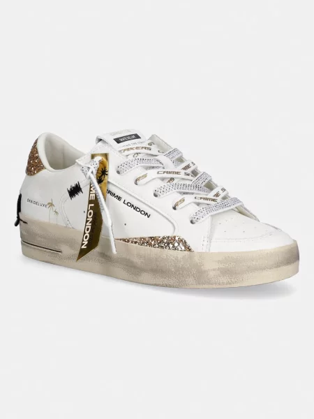 Kožne tenisice Crime London DELUXE bijela