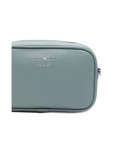 Torebka crossbody Emporio Armani skórzana niebieska