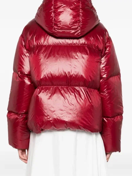 Geacă cu puf Fay cu glugă roșu