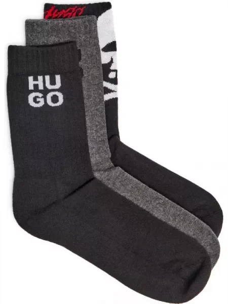 Hugo Bodywear Șosete 3P QS RIB SKULL CC gri