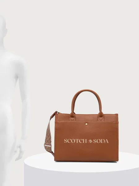 Кожаная сумка шоппер Scotch & Soda