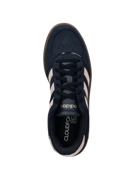 Komplet dresowy Adidas koronkowy sznurowany w paski różowy