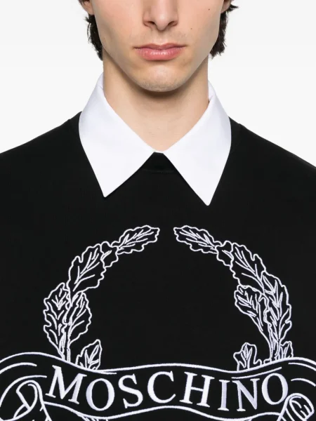 Hanorac Moschino cu broderie negru