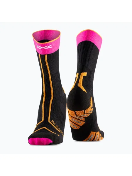 X-Socks Trailrun Terraskin Expert Crew zokni x fekete/fluo rózsaszín/lángoló narancs zokni. Méret: EU fekete