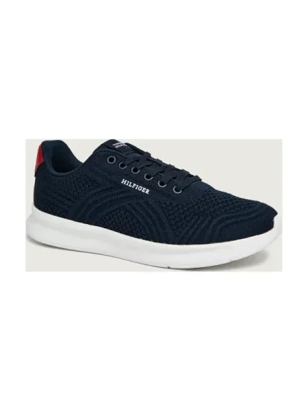 Tommy Hilfiger Sneakers Lightweight Runner Mix Bleumarin alb