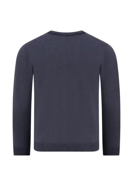 Μάλλινος πουλόβερ Woolrich με στρογγυλή λαιμόκοψη μπλε