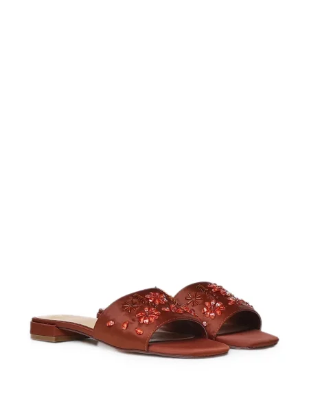 Sandale V°73 din satin maro