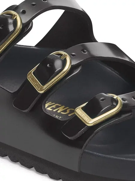 Birkenstock bőr papucs Florida D-Buckle Exq fekete
