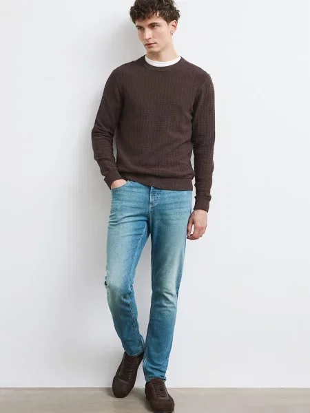 Medicine slim fit traperice za muškarce plava