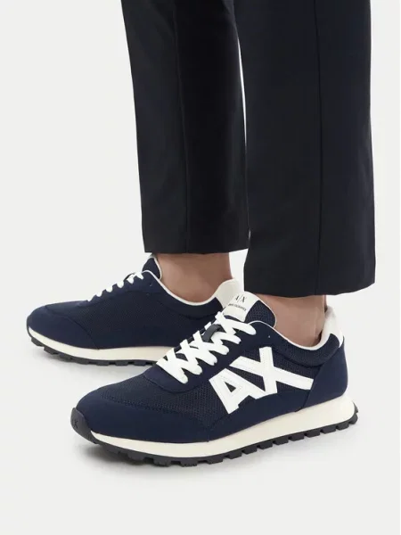 Tenisice Armani Exchange Tamnoplava crna