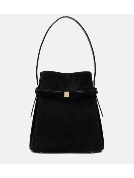 Geantă bucket Toteme din piele de căprioară negru