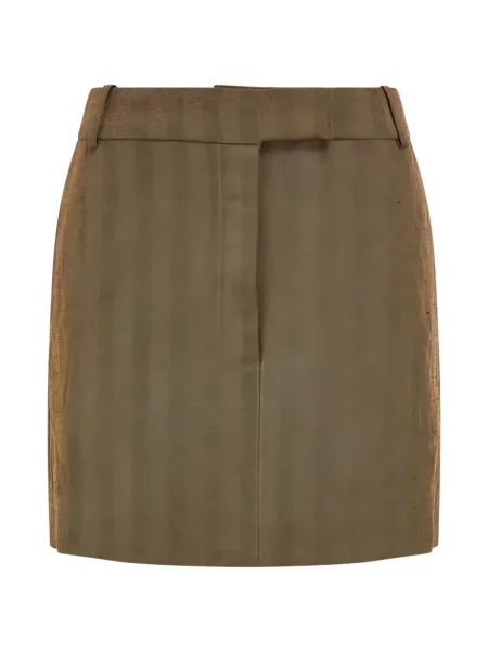 Spódnica mini Ferragamo w jodełkę brązowa