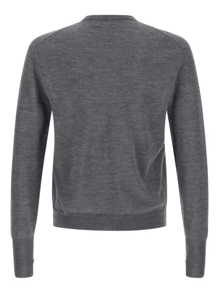 Tricou Ma'ry'ya cu decolteu rotund lung gri