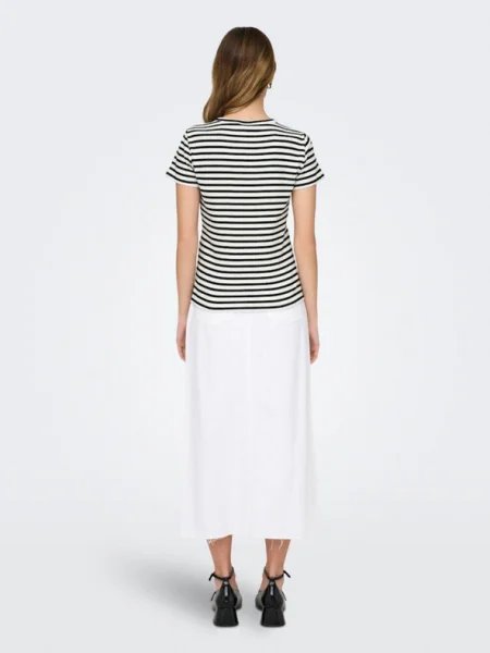 JDY Tricou SOLAR negru alb