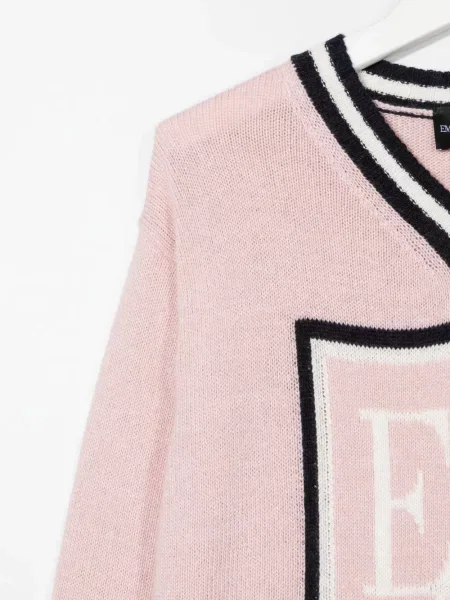 Sweter dziecięcy Emporio Armani różowy