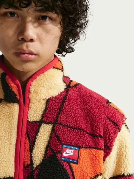 Nike Sportswear férfi polár pulóver Club piros