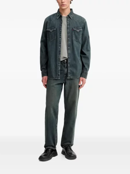 Viseltes hatású dupla soros farmer dzseki Levi's® szürke