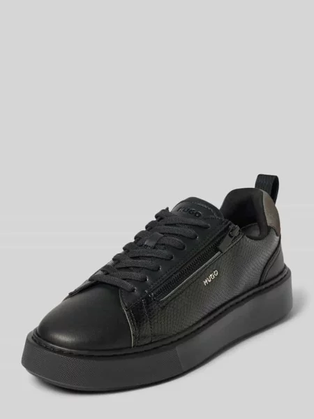 Sneakersy z bocznym zamkiem błyskawicznym Hugo czarne