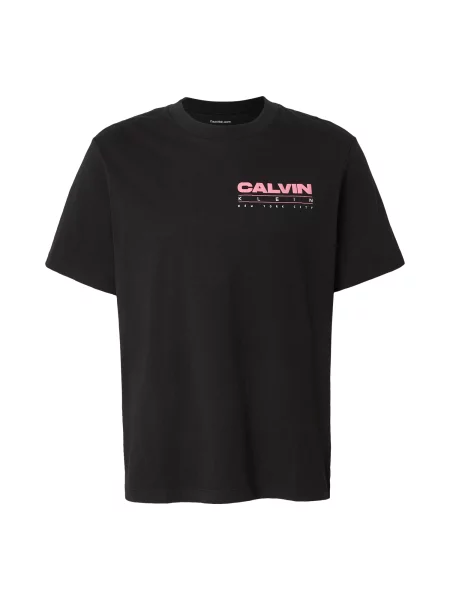 Calvin Klein Jeans Tricou roz / negru alb