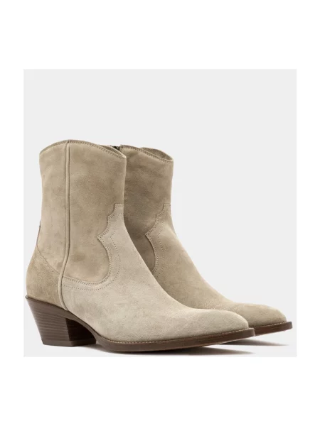 Buty do kostki Buttero skórzane beżowe