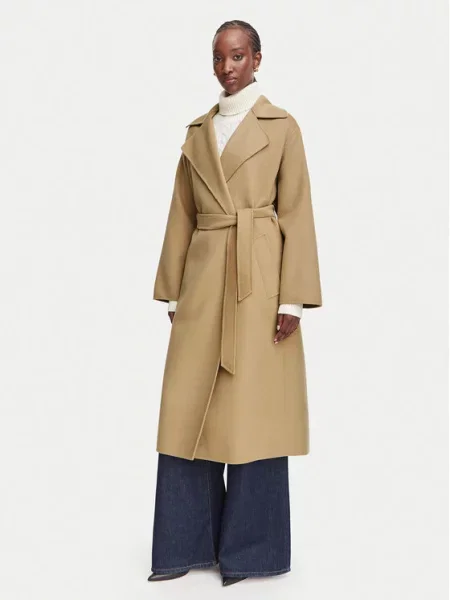 Weekend Max Mara Prijelazni kaput DOPEROSO devine dlake camel smeđa