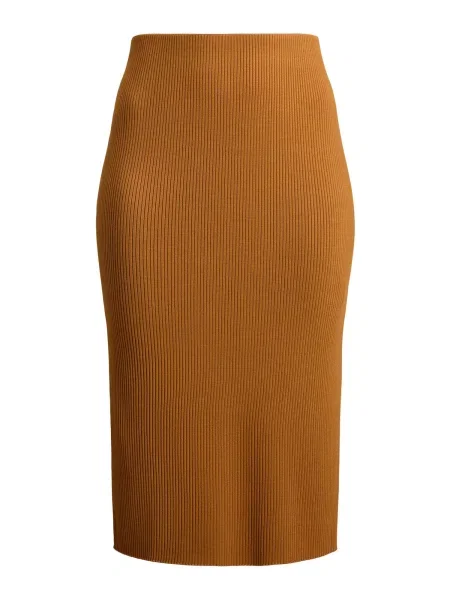 Lauren Ralph Lauren Plus Fustă GRENYAY ocru