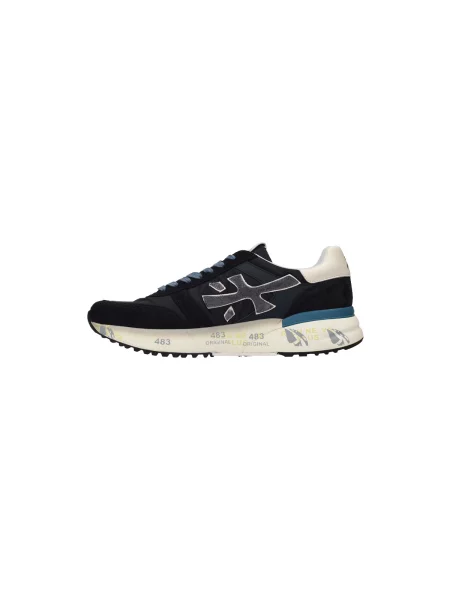 Premiata Sneakers MICK cu adaos de piele albastru