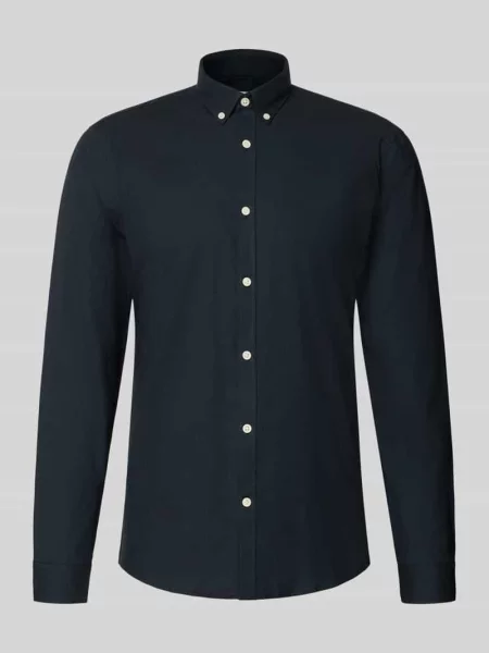 Koszula casualowa o kroju regular fit z mieszanki bawełny model Oxford' Lindbergh czarna