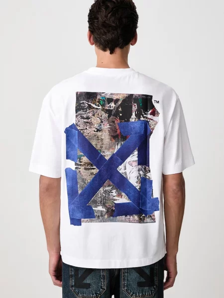 Off-White Bacco Arrow Skate tricou din pentru bărbați alb