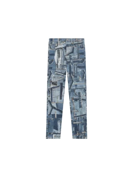 Skinny jeansy skinny Roberto Cavalli niebieskie